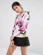 Ted Baker Stayce Fine Gage Sweater In Citrus Bloom Print - Multi