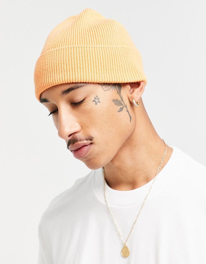 Weekday Stay Cotton Beanie In Orange