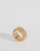 Nylon Etched Detail Ring - Gold