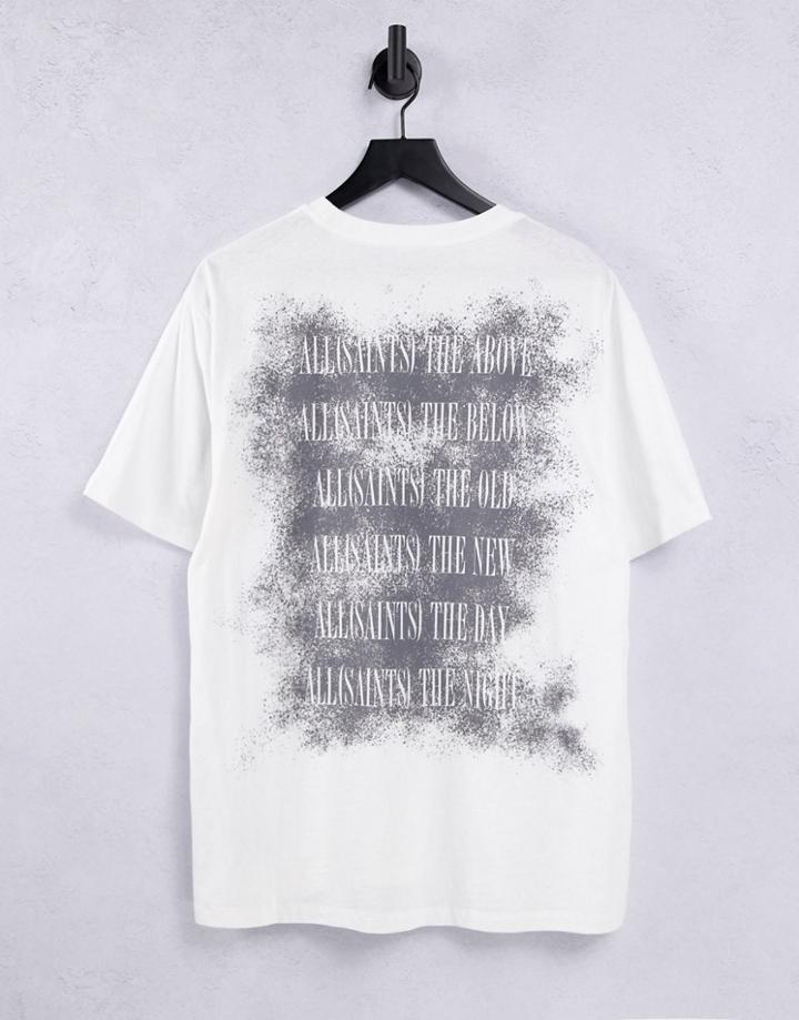 Allsaints Shadow Stamp Logo T-shirt In White