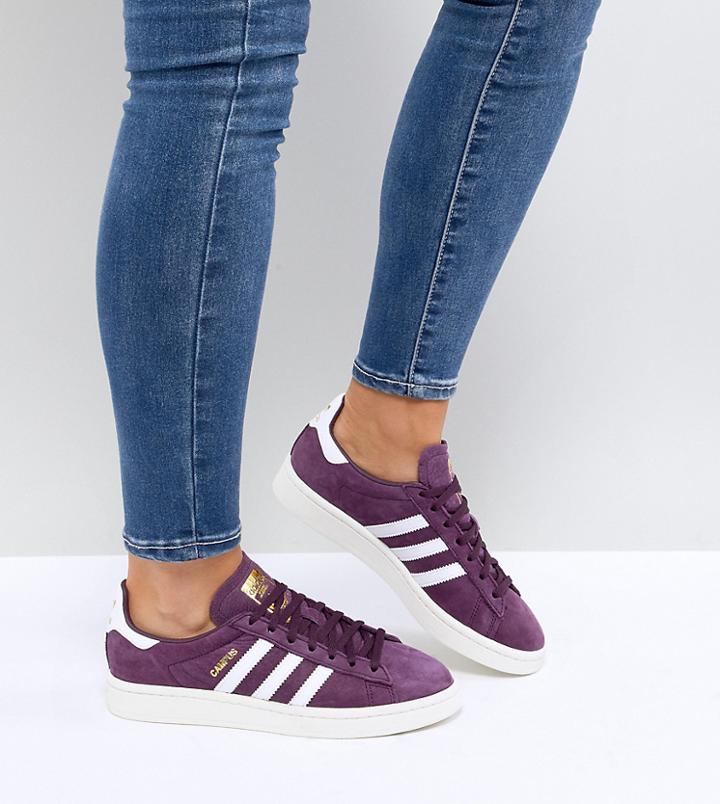 Adidas Originals Campus Sneakers In Burgundy - Red