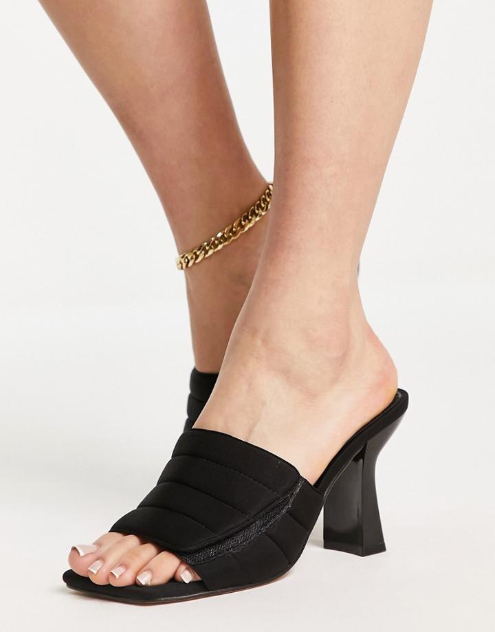 Topshop Ross Padded Heeled Sandal In Black