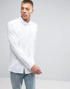 Lindbergh Long Sleeve Jersey Shirt In White - White