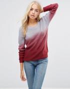 Qed London Ombre Sweater - Red