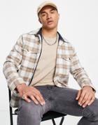 Selected Homme Checked Jacket In Beige-neutral