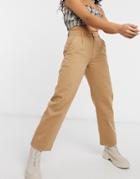 Minga London High Waisted Mom Jeans In Beige Denim-neutral