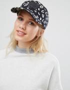 Artsac Workshop Cap In Leopard Print - Black