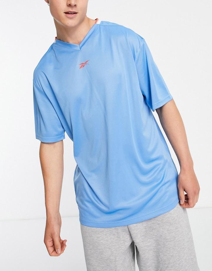 Reebok Training Workout Ready Mesh T-shirt In Blue