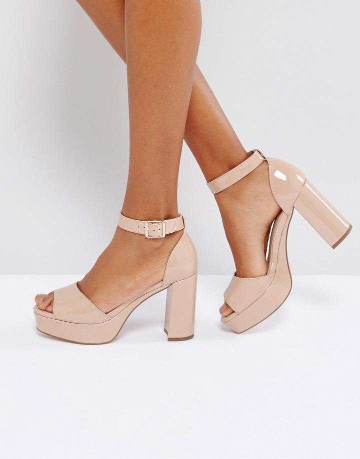 Asos Heidi Heeled Sandals - Beige