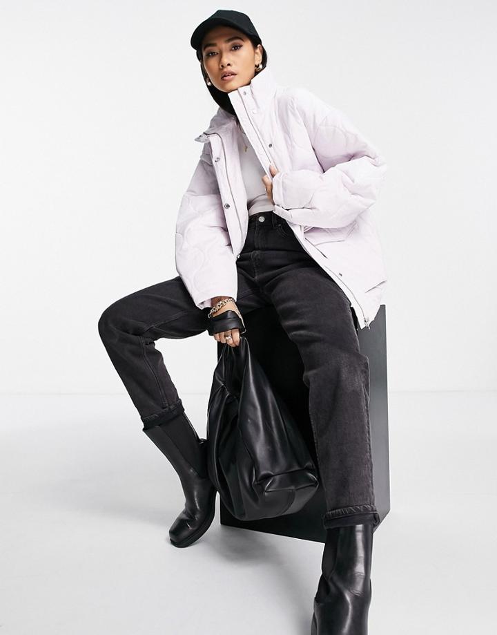& Other Stories Recycled Padded Jacket In Lilac-purple