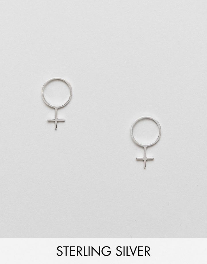 Monki Sterling Silver Female Earrings - Silver