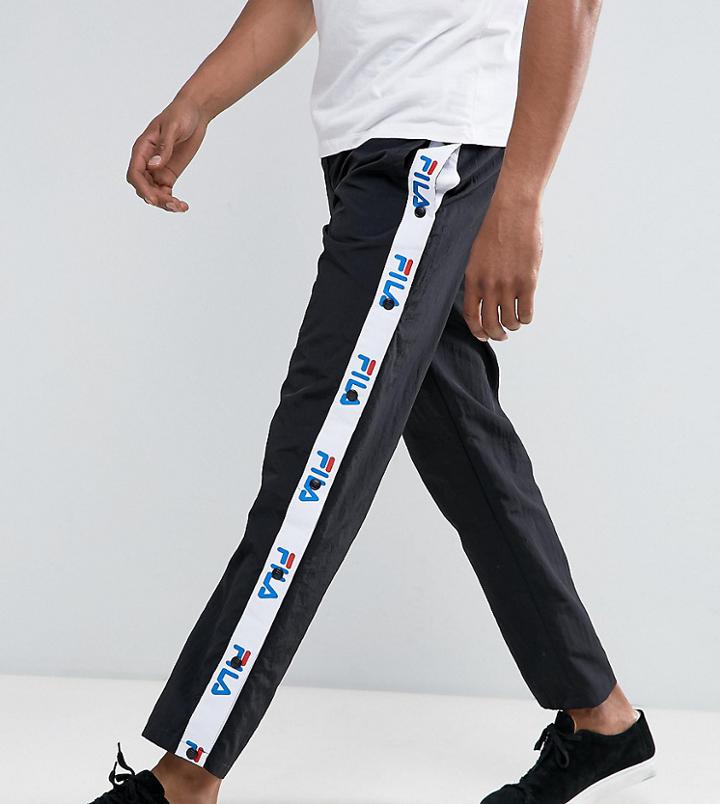 Fila Black Joggers With Logo Taping Exclusive To Asos - Black