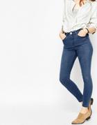 Asos Ridley Skinny Ankle Grazer Jeans In Florence Blue Wash - Darkwash Blue