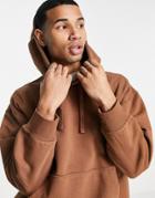 Topman Oversized Hoodie In Brown - Part Of A Set