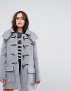 Gloverall Exclusive Duffle Coat With Detachable Hood - Gray