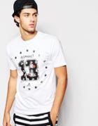 Asphalt Yacht Club T-shirt With Rose Print - White
