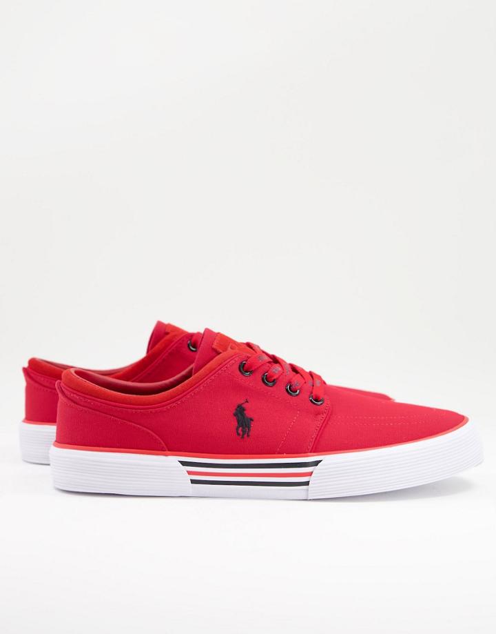 Polo Ralph Lauren Heritage Court Leather Sneakers In Black With Pony Logo