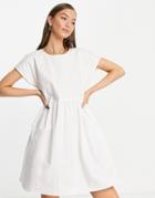 Vila Midi Dress With Bow Tie Back In White