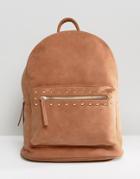 Pieces Studded Backpack - Brown