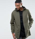 Asos Design Tall Lightweight Parka Jacket In Khaki - Green