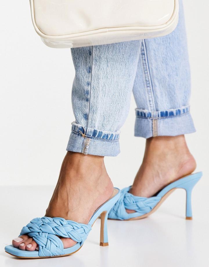 Raid Lauder Braided Mules In Blue-blues