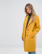 New Look Dark Yellow Overcoat - Yellow