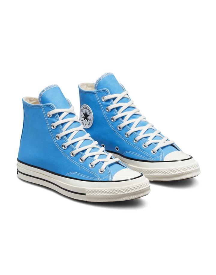 Converse Chuck 70 Hi Canvas Sneakers In University Blue-blues