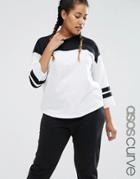 Asos Curve T-shirt With Color Block Panels - Multi