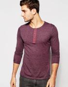 Produkt Long Sleeve Grandad Top - Burgundy