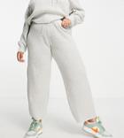 Collusion Plus Knitted Sweatpants In Gray-grey