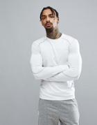 New Look Sport Long Sleeve Top In White - White