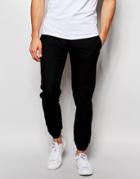 Asos Slim Fit Pant With Double Cuff - Black
