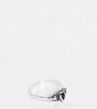 Kingsley Ryan Etched Ring With Onyx Stone In Sterling Silver