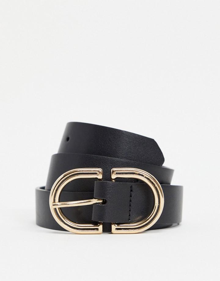 Asos Design Cut Out Detail Waist And Hip Jeans Belt In Black