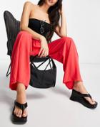 In The Style Wide Leg Pants In Coral-green