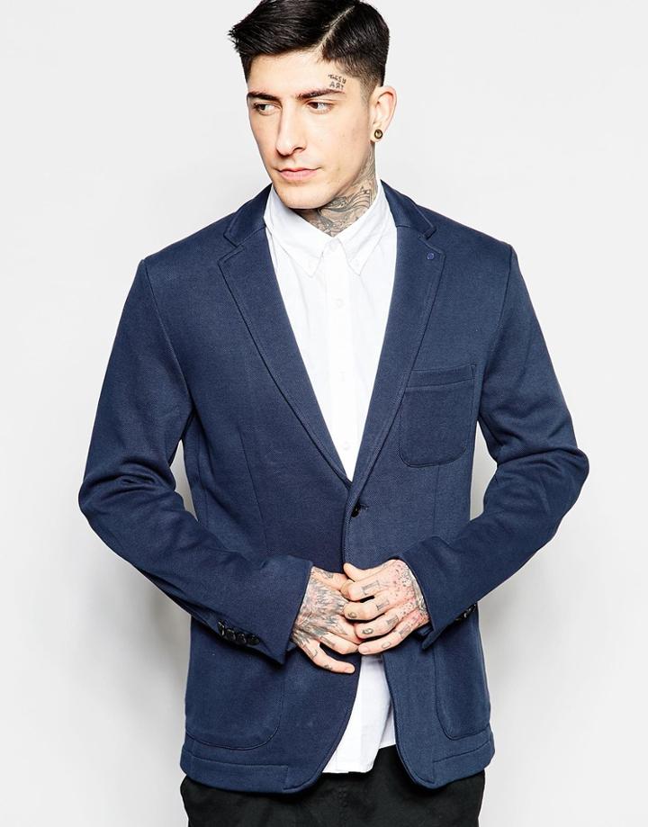 Sisley Cotton Blazer - Navy