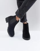 Asos Rhea Suede Chelsea Boots - Black