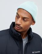 Asos Design Fisherman Beanie In Sage Green Recycled Polyester - Green