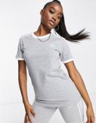 Adidas Originals Adicolour Three Stripe T-shirt In Gray-grey