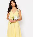 Tfnc Wedding Embellished Shoulder Prom Dress - Yellow