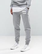 Heros Heroine Skinny Joggers With Block Logo - Gray
