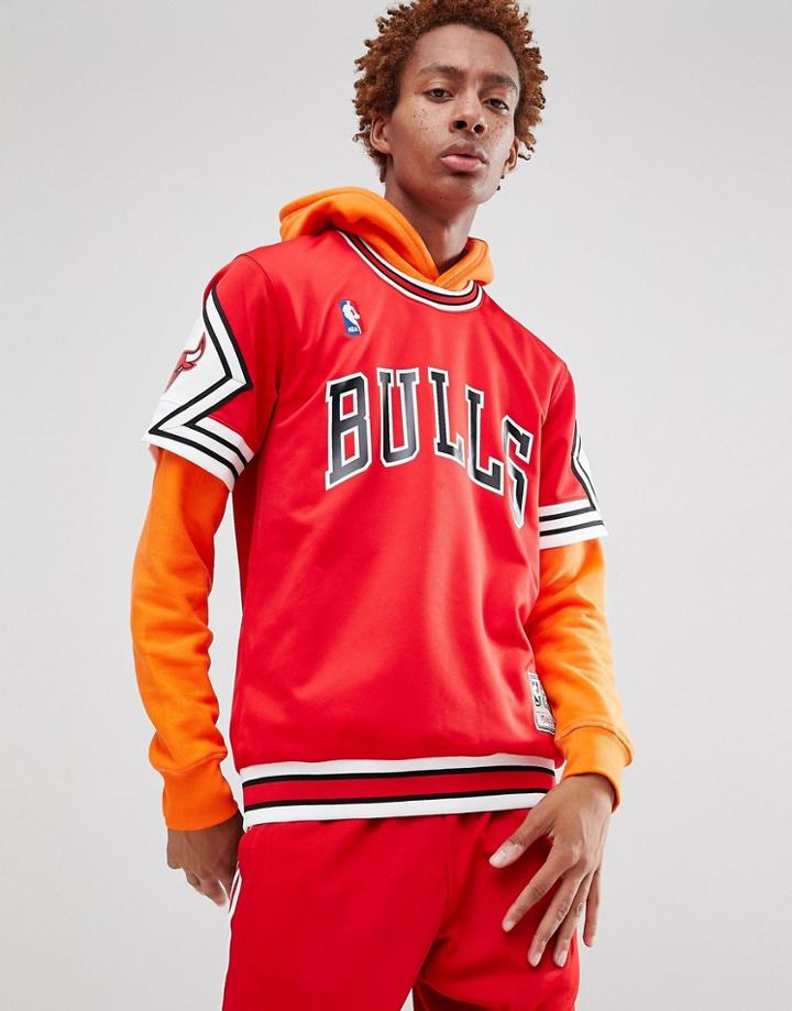 Mitchell & Ness Nba Chicago Bulls T-shirt In Red - Blue