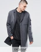 Underated Wool Overcoat - Gray