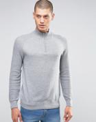 Ellesse Italia Knitted Sweater With Half Zip - Gray