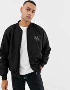 Cheap Monday Bomber Jacket In Black With Logo - Black