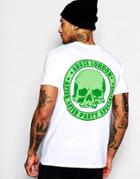 Abuze London T-shirt After Party Skull - White