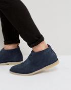 Kg By Kurt Geiger Maltby Desert Boots Navy Suede - Blue