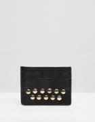 Urbancode Leather Card Holder With Studs - Black