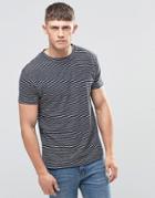 Bellfield Jaquard Striped T-shirt - Navy