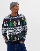 Another Influence Holidays Gingerbread Sweater - Black